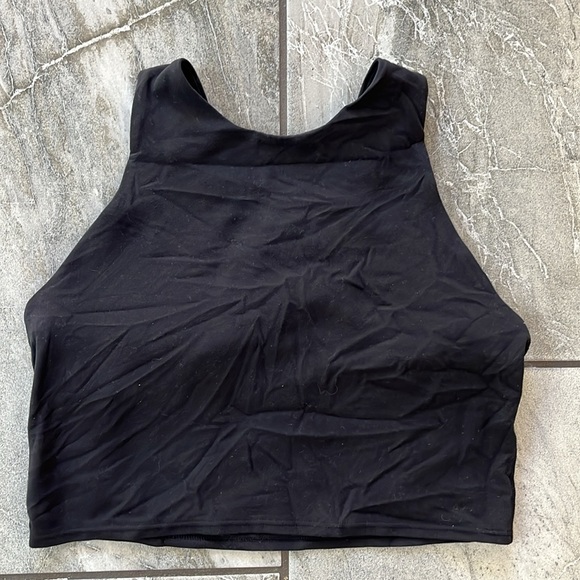 🖤 Athleta Lot Bundle 2 Crop Tanks / Bra Top size Small / Medium Black Leopard - Picture 3 of 14
